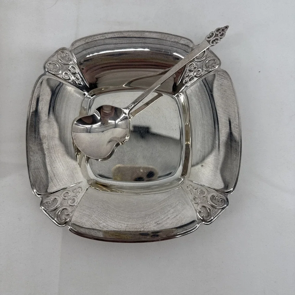 VTG Triumph International Deep Silver Two‎ Piece Party Set MCM 1950s 60s